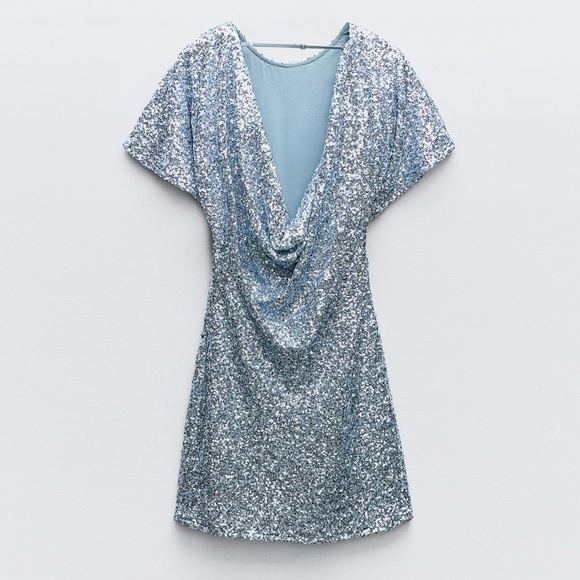 ZARA SHORT SEQUIN DRESS NWT - Picture 5 of 8